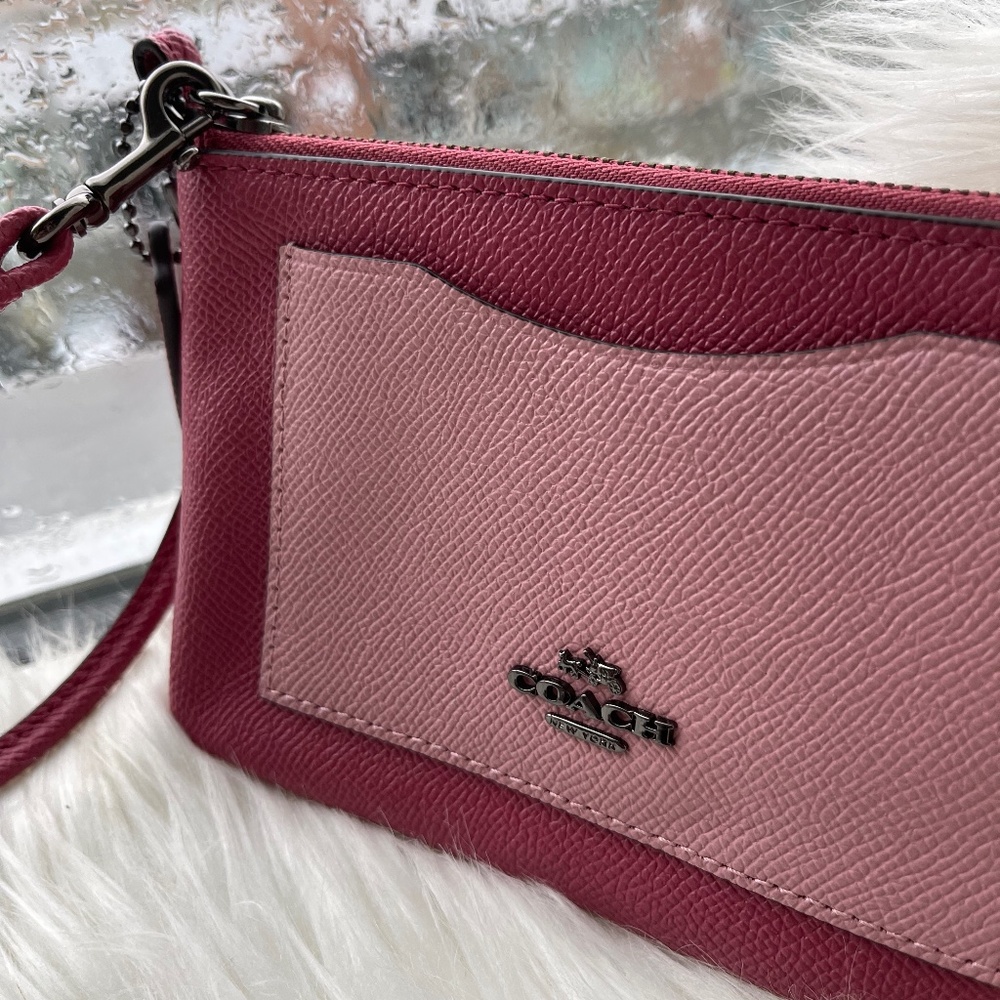 Pink Coach Wallet with Strap